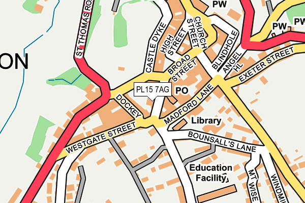 PL15 7AG map - OS OpenMap – Local (Ordnance Survey) PL15 7AG map - OS OpenMap – Local (Ordnance Survey)