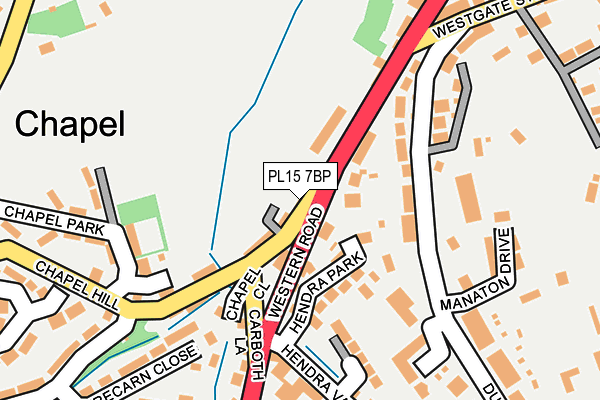PL15 7BP map - OS OpenMap – Local (Ordnance Survey) PL15 7BP map - OS OpenMap – Local (Ordnance Survey)