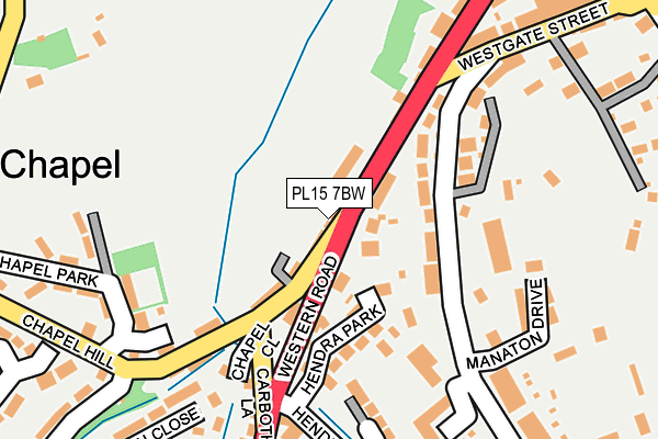 PL15 7BW map - OS OpenMap – Local (Ordnance Survey) PL15 7BW map - OS OpenMap – Local (Ordnance Survey)
