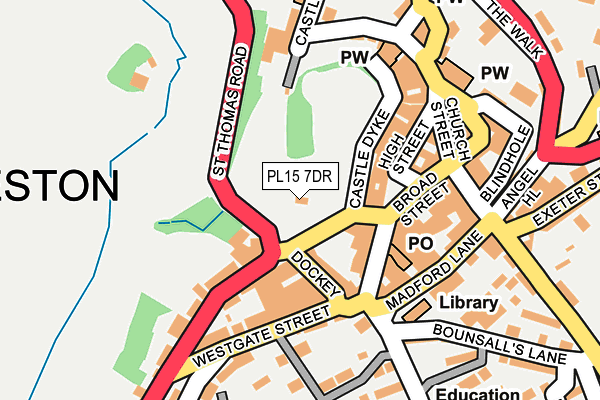 PL15 7DR map - OS OpenMap – Local (Ordnance Survey) PL15 7DR map - OS OpenMap – Local (Ordnance Survey)