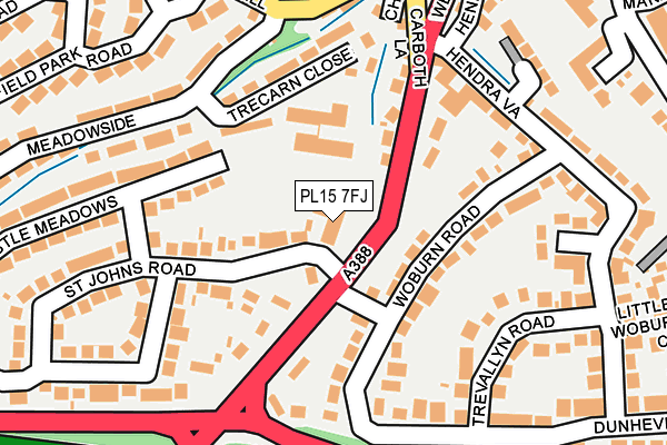 PL15 7FJ map - OS OpenMap – Local (Ordnance Survey) PL15 7FJ map - OS OpenMap – Local (Ordnance Survey)
