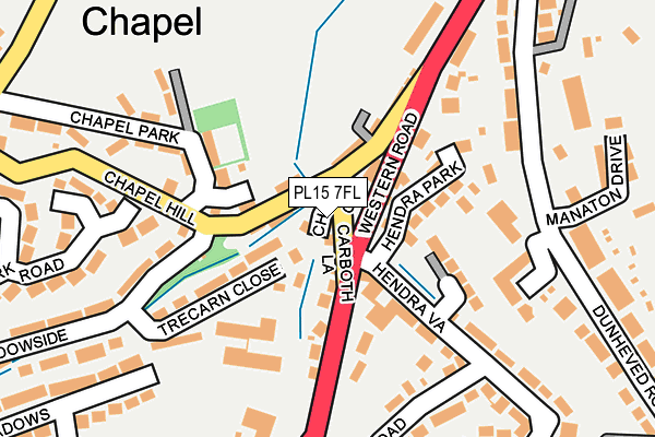 PL15 7FL map - OS OpenMap – Local (Ordnance Survey) PL15 7FL map - OS OpenMap – Local (Ordnance Survey)