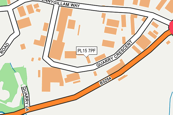 PL15 7PF map - OS OpenMap – Local (Ordnance Survey) PL15 7PF map - OS OpenMap – Local (Ordnance Survey)