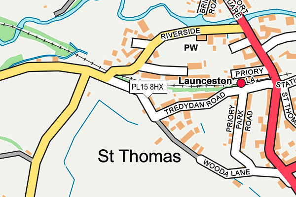 PL15 8HX map - OS OpenMap – Local (Ordnance Survey) PL15 8HX map - OS OpenMap – Local (Ordnance Survey)