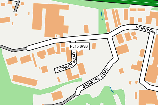 PL15 8WB map - OS OpenMap – Local (Ordnance Survey) PL15 8WB map - OS OpenMap – Local (Ordnance Survey)