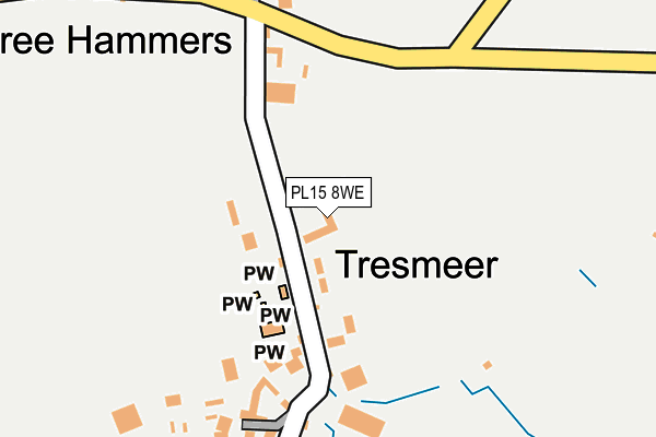 PL15 8WE map - OS OpenMap – Local (Ordnance Survey) PL15 8WE map - OS OpenMap – Local (Ordnance Survey)