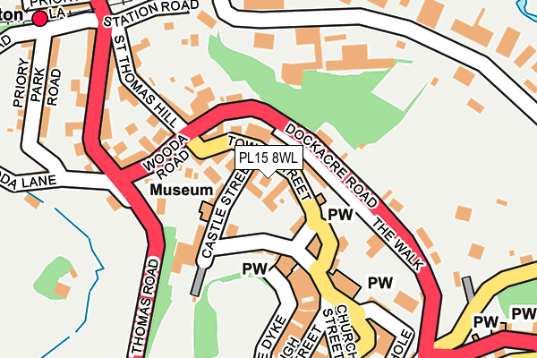 PL15 8WL map - OS OpenMap – Local (Ordnance Survey) PL15 8WL map - OS OpenMap – Local (Ordnance Survey)