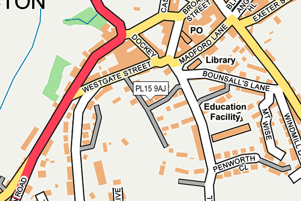 PL15 9AJ map - OS OpenMap – Local (Ordnance Survey) PL15 9AJ map - OS OpenMap – Local (Ordnance Survey)