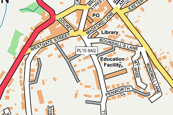 PL15 9AQ map - OS OpenMap – Local (Ordnance Survey) PL15 9AQ map - OS OpenMap – Local (Ordnance Survey)