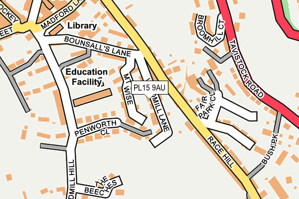 PL15 9AU map - OS OpenMap – Local (Ordnance Survey) PL15 9AU map - OS OpenMap – Local (Ordnance Survey)