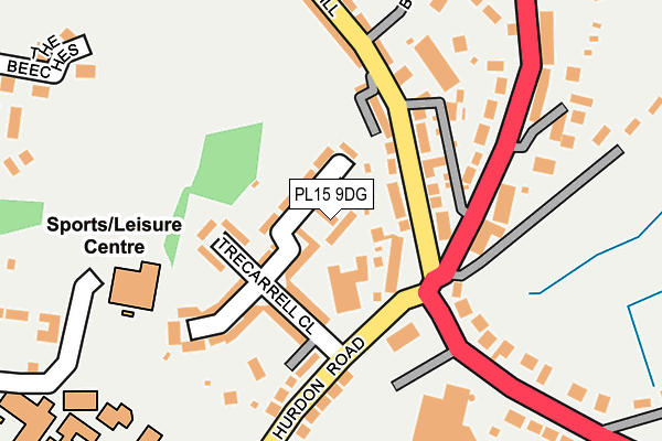 PL15 9DG map - OS OpenMap – Local (Ordnance Survey) PL15 9DG map - OS OpenMap – Local (Ordnance Survey)