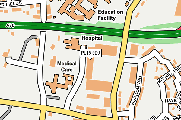 PL15 9DJ map - OS OpenMap – Local (Ordnance Survey) PL15 9DJ map - OS OpenMap – Local (Ordnance Survey)