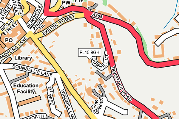 PL15 9GH map - OS OpenMap – Local (Ordnance Survey) PL15 9GH map - OS OpenMap – Local (Ordnance Survey)