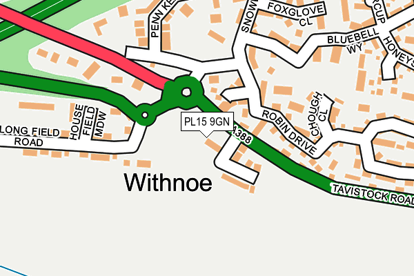 PL15 9GN map - OS OpenMap – Local (Ordnance Survey) PL15 9GN map - OS OpenMap – Local (Ordnance Survey)