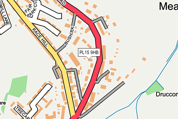 PL15 9HB map - OS OpenMap – Local (Ordnance Survey) PL15 9HB map - OS OpenMap – Local (Ordnance Survey)