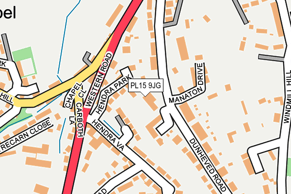 PL15 9JG map - OS OpenMap – Local (Ordnance Survey) PL15 9JG map - OS OpenMap – Local (Ordnance Survey)