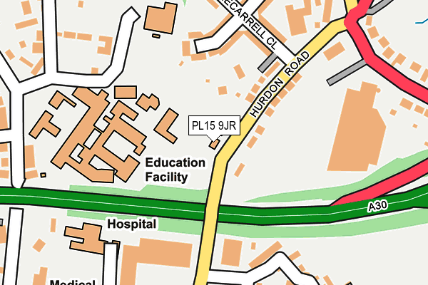 PL15 9JR map - OS OpenMap – Local (Ordnance Survey) PL15 9JR map - OS OpenMap – Local (Ordnance Survey)