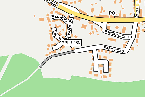 PL16 0BN map - OS OpenMap – Local (Ordnance Survey) PL16 0BN map - OS OpenMap – Local (Ordnance Survey)