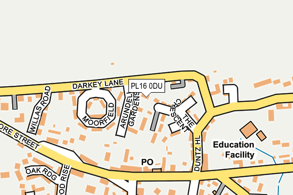 PL16 0DU map - OS OpenMap – Local (Ordnance Survey) PL16 0DU map - OS OpenMap – Local (Ordnance Survey)