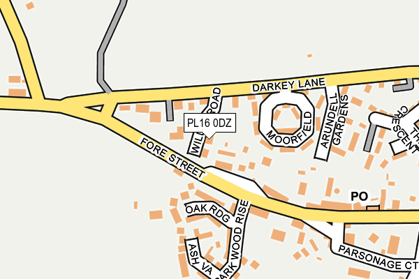 PL16 0DZ map - OS OpenMap – Local (Ordnance Survey) PL16 0DZ map - OS OpenMap – Local (Ordnance Survey)