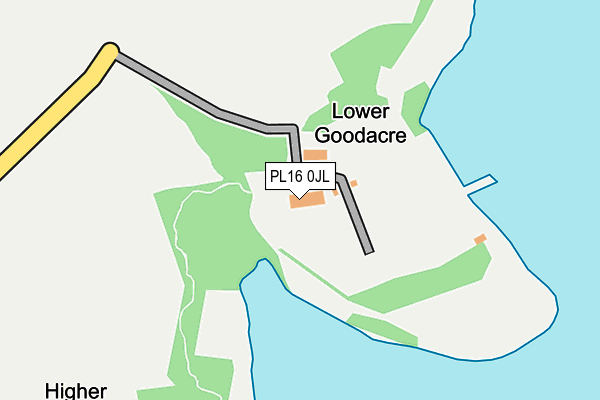 PL16 0JL map - OS OpenMap – Local (Ordnance Survey) PL16 0JL map - OS OpenMap – Local (Ordnance Survey)