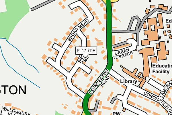 PL17 7DE map - OS OpenMap – Local (Ordnance Survey) PL17 7DE map - OS OpenMap – Local (Ordnance Survey)
