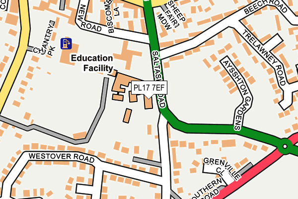 PL17 7EF map - OS OpenMap – Local (Ordnance Survey) PL17 7EF map - OS OpenMap – Local (Ordnance Survey)