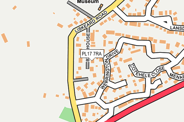 PL17 7RA map - OS OpenMap – Local (Ordnance Survey) PL17 7RA map - OS OpenMap – Local (Ordnance Survey)