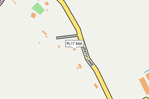 PL17 8AA map - OS OpenMap – Local (Ordnance Survey) PL17 8AA map - OS OpenMap – Local (Ordnance Survey)