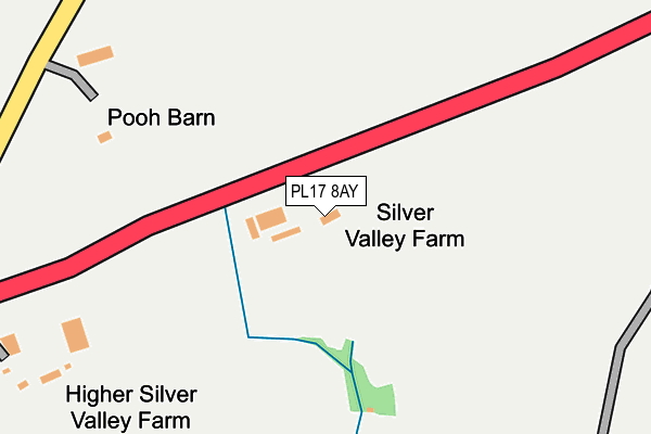 PL17 8AY map - OS OpenMap – Local (Ordnance Survey) PL17 8AY map - OS OpenMap – Local (Ordnance Survey)