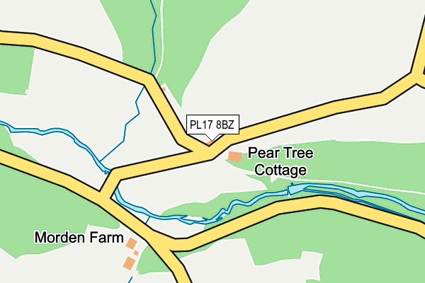 PL17 8BZ map - OS OpenMap – Local (Ordnance Survey) PL17 8BZ map - OS OpenMap – Local (Ordnance Survey)