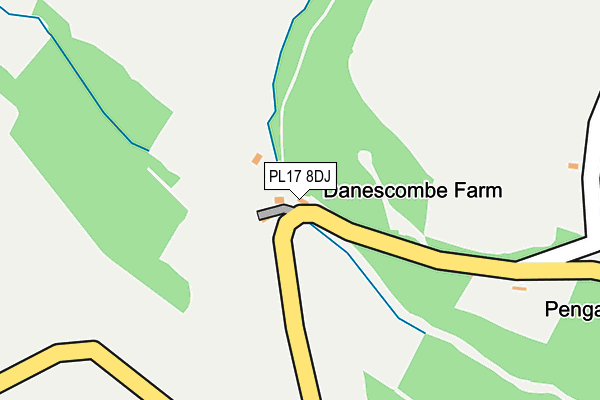 PL17 8DJ map - OS OpenMap – Local (Ordnance Survey) PL17 8DJ map - OS OpenMap – Local (Ordnance Survey)
