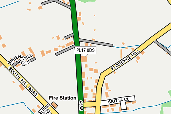 PL17 8DS map - OS OpenMap – Local (Ordnance Survey) PL17 8DS map - OS OpenMap – Local (Ordnance Survey)