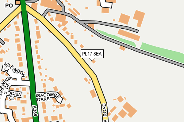PL17 8EA map - OS OpenMap – Local (Ordnance Survey) PL17 8EA map - OS OpenMap – Local (Ordnance Survey)