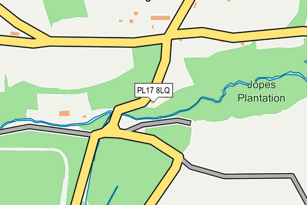 PL17 8LQ map - OS OpenMap – Local (Ordnance Survey) PL17 8LQ map - OS OpenMap – Local (Ordnance Survey)