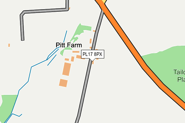 PL17 8PX map - OS OpenMap – Local (Ordnance Survey) PL17 8PX map - OS OpenMap – Local (Ordnance Survey)