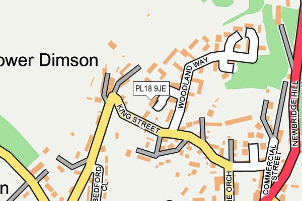 PL18 9JE map - OS OpenMap – Local (Ordnance Survey) PL18 9JE map - OS OpenMap – Local (Ordnance Survey)