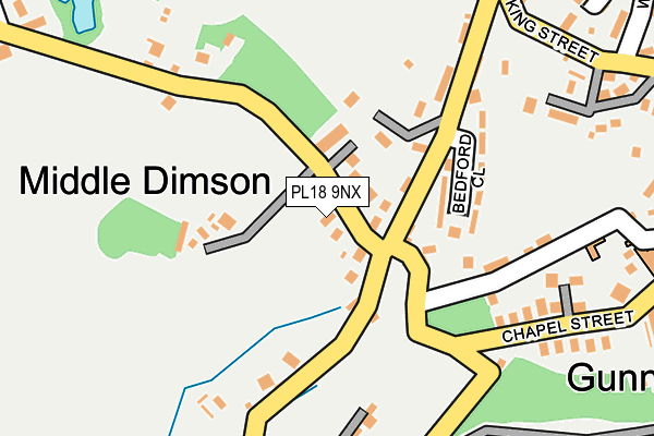 PL18 9NX map - OS OpenMap – Local (Ordnance Survey) PL18 9NX map - OS OpenMap – Local (Ordnance Survey)