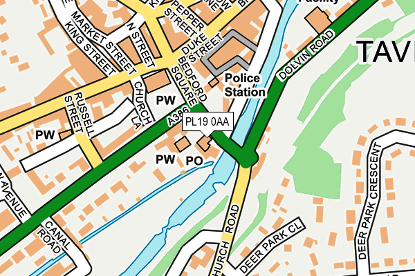 PL19 0AA map - OS OpenMap – Local (Ordnance Survey) PL19 0AA map - OS OpenMap – Local (Ordnance Survey)