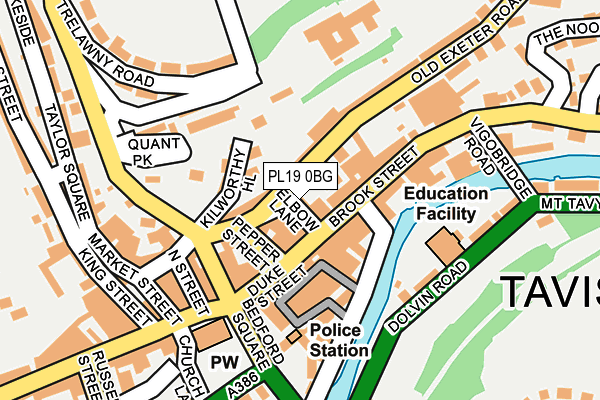 PL19 0BG map - OS OpenMap – Local (Ordnance Survey) PL19 0BG map - OS OpenMap – Local (Ordnance Survey)