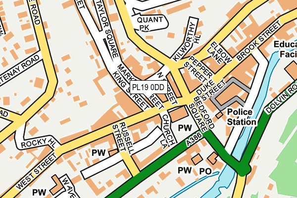 PL19 0DD map - OS OpenMap – Local (Ordnance Survey) PL19 0DD map - OS OpenMap – Local (Ordnance Survey)