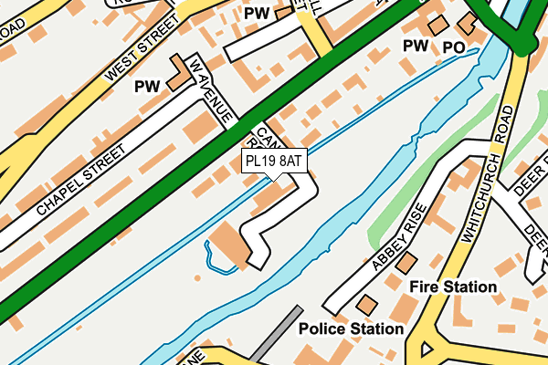 PL19 8AT map - OS OpenMap – Local (Ordnance Survey) PL19 8AT map - OS OpenMap – Local (Ordnance Survey)