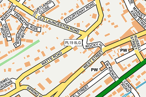 PL19 8LG map - OS OpenMap – Local (Ordnance Survey) PL19 8LG map - OS OpenMap – Local (Ordnance Survey)