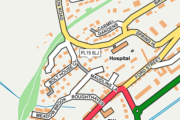 PL19 8LJ map - OS OpenMap – Local (Ordnance Survey) PL19 8LJ map - OS OpenMap – Local (Ordnance Survey)