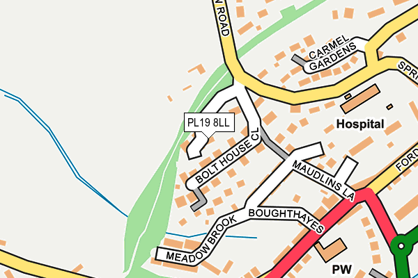 PL19 8LL map - OS OpenMap – Local (Ordnance Survey) PL19 8LL map - OS OpenMap – Local (Ordnance Survey)