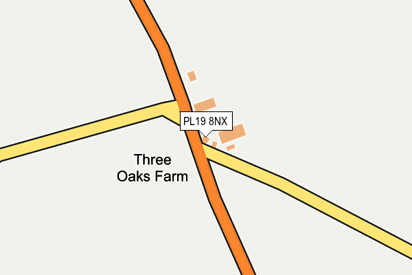 PL19 8NX map - OS OpenMap – Local (Ordnance Survey) PL19 8NX map - OS OpenMap – Local (Ordnance Survey)
