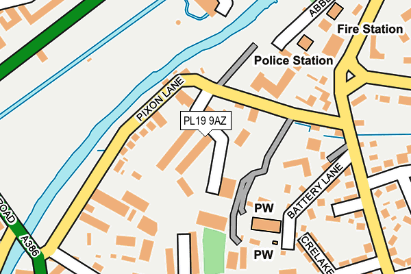 PL19 9AZ map - OS OpenMap – Local (Ordnance Survey) PL19 9AZ map - OS OpenMap – Local (Ordnance Survey)