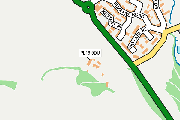 PL19 9DU map - OS OpenMap – Local (Ordnance Survey) PL19 9DU map - OS OpenMap – Local (Ordnance Survey)