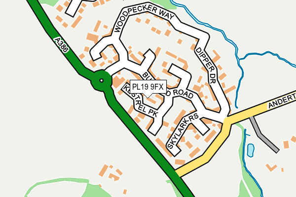 PL19 9FX map - OS OpenMap – Local (Ordnance Survey) PL19 9FX map - OS OpenMap – Local (Ordnance Survey)