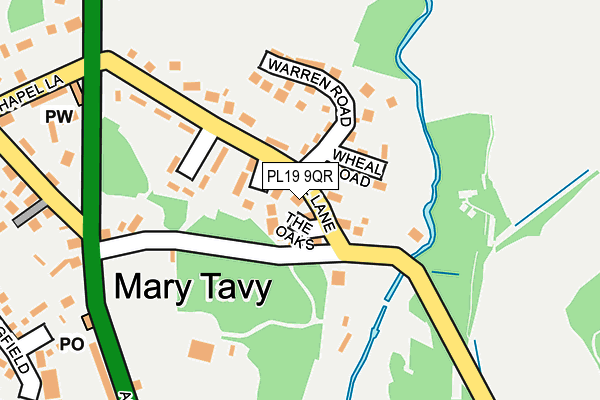 PL19 9QR map - OS OpenMap – Local (Ordnance Survey) PL19 9QR map - OS OpenMap – Local (Ordnance Survey)